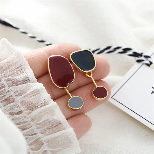 Contracted temperament new earrings bump color female  earrings irregular earrings earrings restoring ancient ways