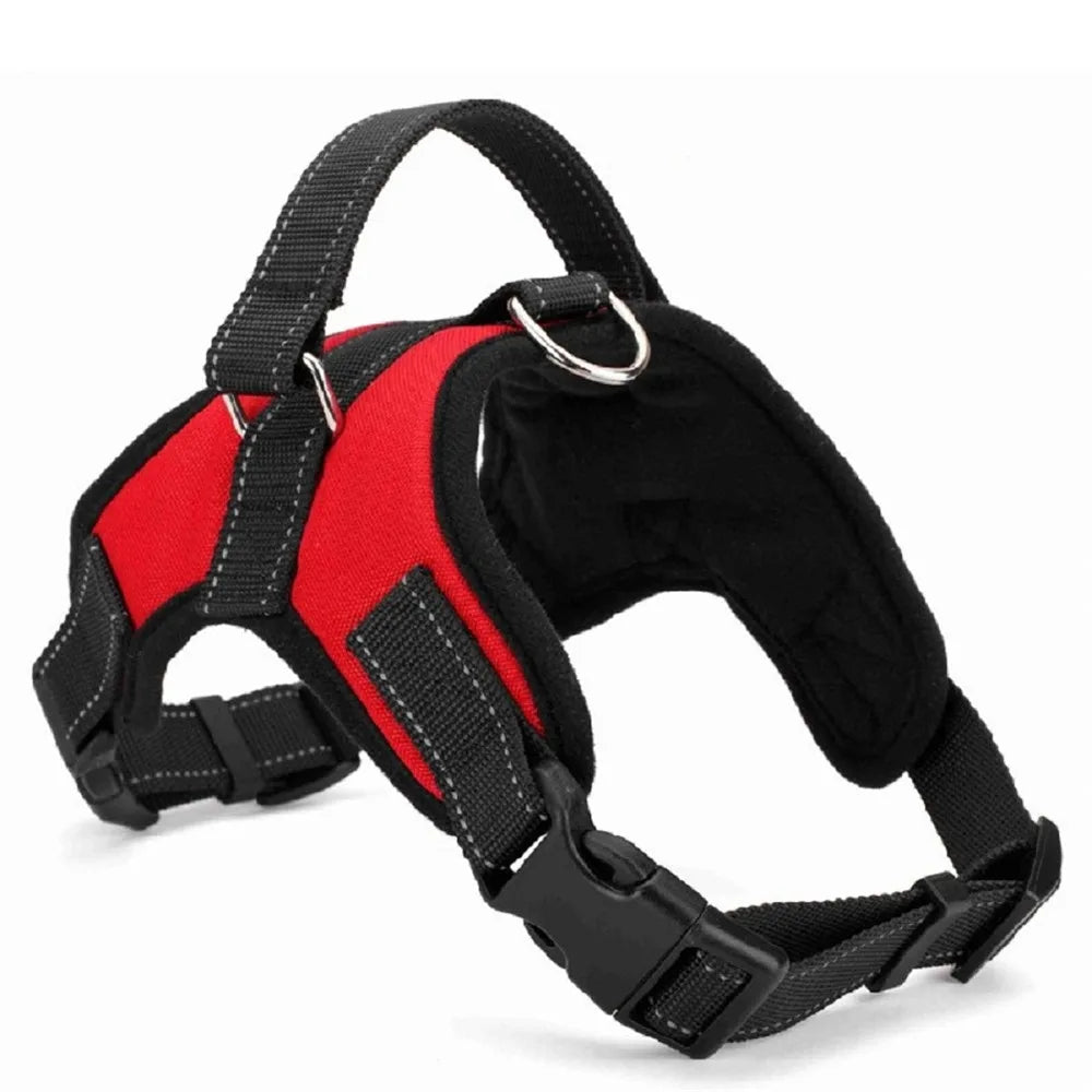 Adjustable Dog Harness Nylon Durable, Padded Reflective Threads Chest Strap for Large Medium Small Dogs, Husky Vest Pet Supplies