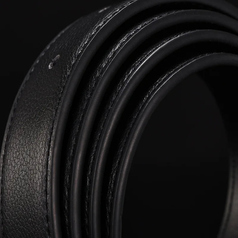 Male Automatic Buckle Belts No Buckle Belt Men Fashion Casual High Quality Belt Male Genuine Leather Luxury Brand Waistband