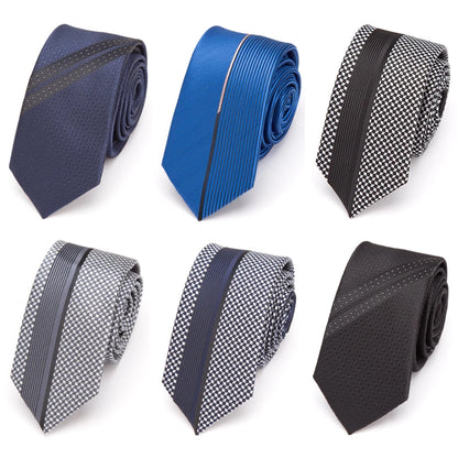 Mens Ties Luxurious Slim Necktie Stripe Tie for Men Business Wedding Jacquard Tie Male Dress Shirt Fashion Bowtie Gift Gravata