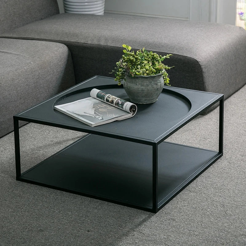 Creative Furniture Metal Small Coffee Table ,Small Apartment Living Room Personality  Modern Minimalist Iron Table