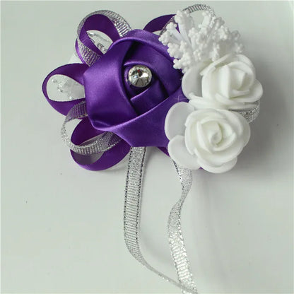 Lovegrace Wrist Corsages Bracelet Rose Artificial Flowers on the Wrist Bridesmaids Bracelet Marriage Bridal Hand Flower Wedding