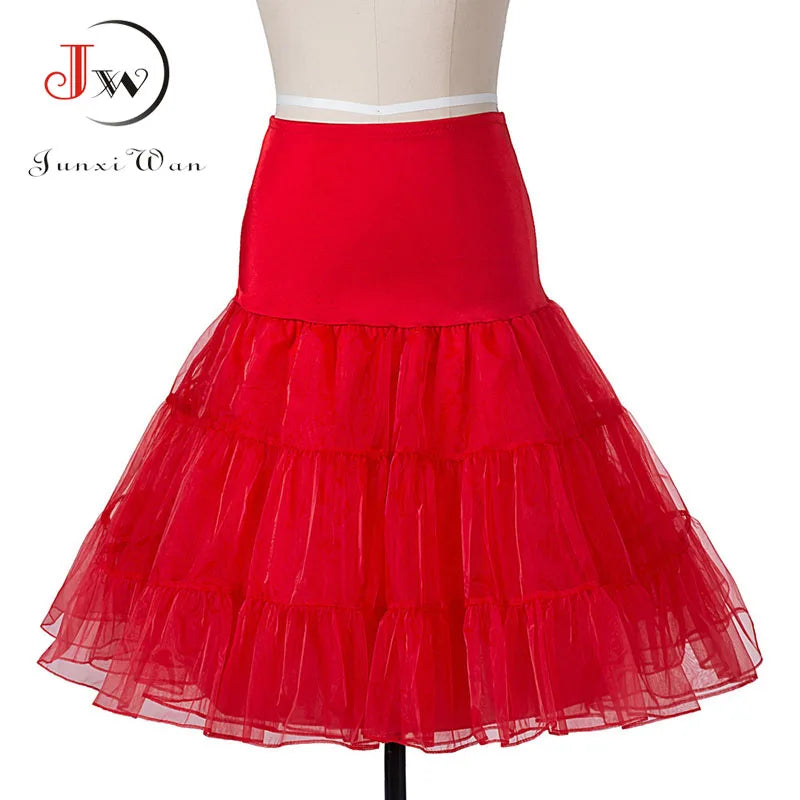 Tutu Skirt swing Rockabilly Petticoat Underskirt fluffy pettiskirt for Wedding Bridal Vintage 50s Audrey hepburn Women Ball Gown