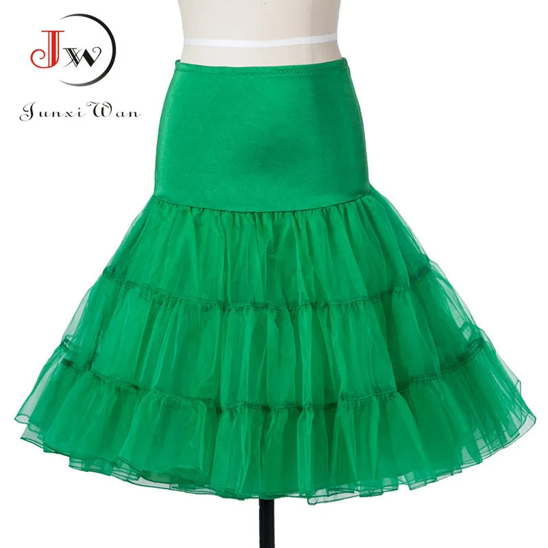 Tutu Skirt swing Rockabilly Petticoat Underskirt fluffy pettiskirt for Wedding Bridal Vintage 50s Audrey hepburn Women Ball Gown