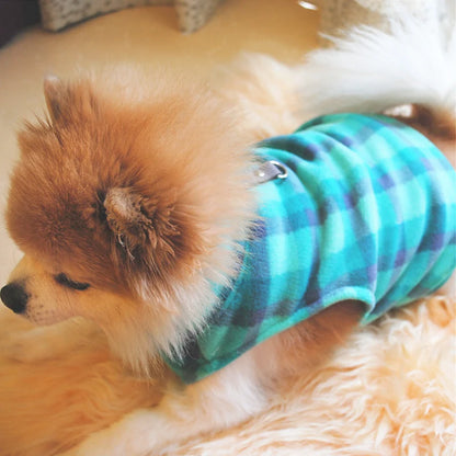Warm Winter Dog Clothes Fleece Vest for Dog Puppy Fleece Clothing Soft Plaid Costume Doggy Autumn Winter Animal Pet Jacket Coat