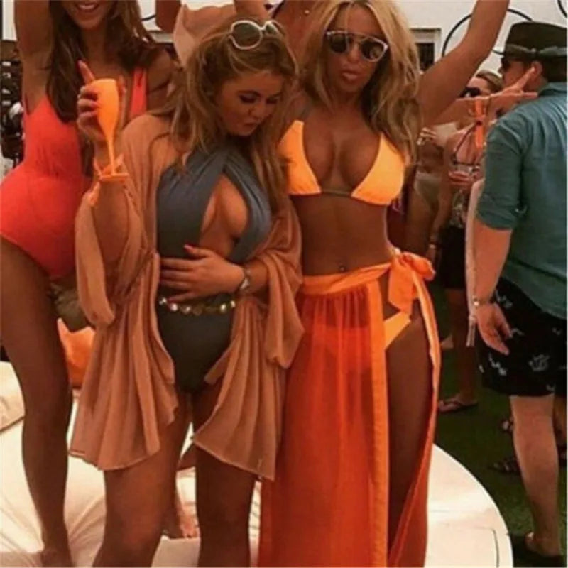 Sexy Beach Skirts Women Beach Dress Sarong Bikini 2024 Beach Cover Up Wrap Skirts Lady Towel Open-Back Swimwear Cover Ups