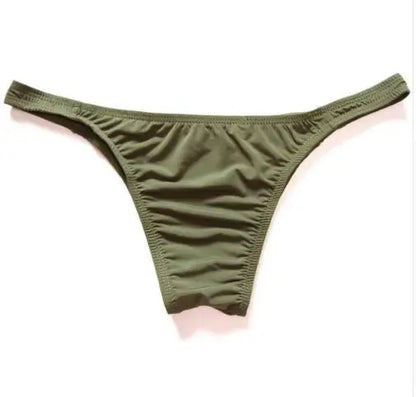 Ice Silk Men's Bikini Underwear Low-waist Male Panties Sexy Translucent  Briefs 16 Colors