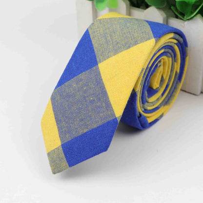 Fashion Tie Classic Men's Plaid Necktie Casual Tartan Suit Bowknots Ties Male Cotton Skinny Slim Ties Colourful Cravat