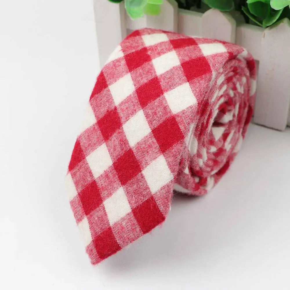 Fashion Tie Classic Men's Plaid Necktie Casual Tartan Suit Bowknots Ties Male Cotton Skinny Slim Ties Colourful Cravat