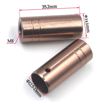 MNFT 1 Stück M8 Schraub-Netzgriff-Gewindeadapter Angelrute umwandelbar in Kescherkopfverbinder 2 Ausführungen Innendurchmesser 10 mm 12 mm