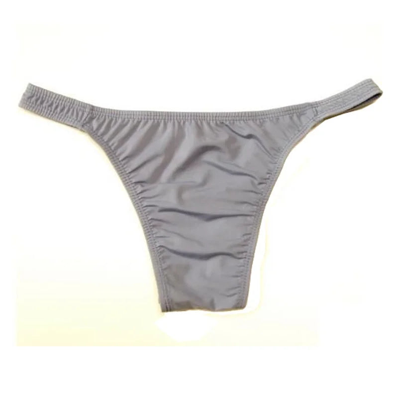 Ice Silk Men's Bikini Underwear Low-waist Male Panties Sexy Translucent  Briefs 16 Colors