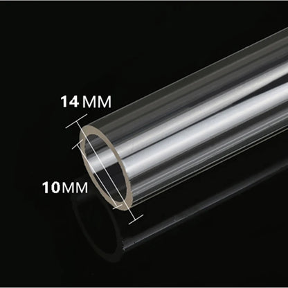 2pcs/Lots BYKSKI PMMA / PETG Hard Tube ( OD12mm / OD14mm / OD16mm ) + 2mm Thickness + 50cm Length Transparent Rigid Pipe