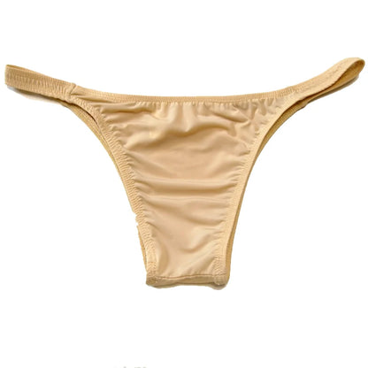 Ice Silk Men's Bikini Underwear Low-waist Male Panties Sexy Translucent  Briefs 16 Colors