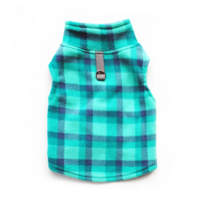Warm Winter Dog Clothes Fleece Vest for Dog Puppy Fleece Clothing Soft Plaid Costume Doggy Autumn Winter Animal Pet Jacket Coat