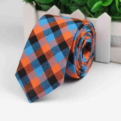 Fashion Tie Classic Men's Plaid Necktie Casual Tartan Suit Bowknots Ties Male Cotton Skinny Slim Ties Colourful Cravat