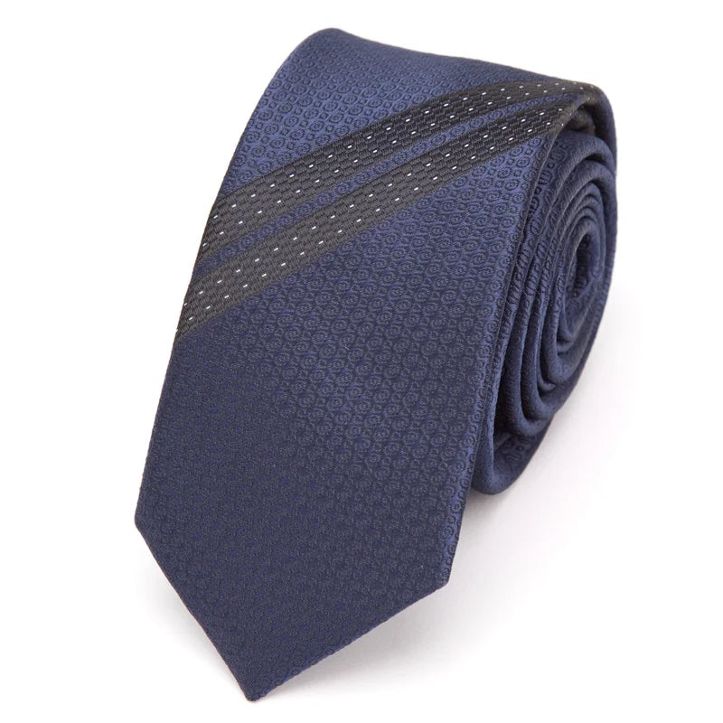 Mens Ties Luxurious Slim Necktie Stripe Tie for Men Business Wedding Jacquard Tie Male Dress Shirt Fashion Bowtie Gift Gravata
