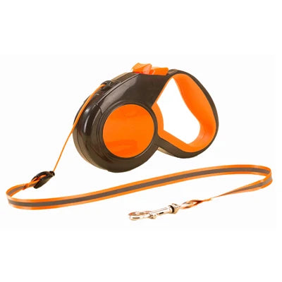 Portable 5 Meters Automatic Retractable Leash Traction Rope Nylon Flexible Pet Dog Lead Night Florescent Leashes Pet Products