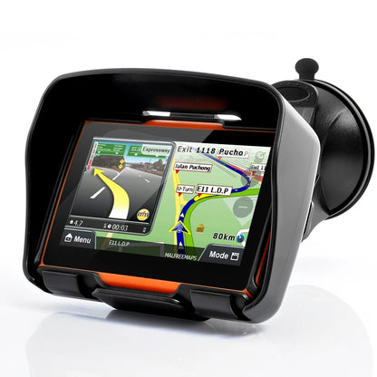 2026 Car Motorcycle GPS Navigation 4.3" Touch IPX7 Waterproof with Bluetooth FM AVIN built in 8GB Free Install Map