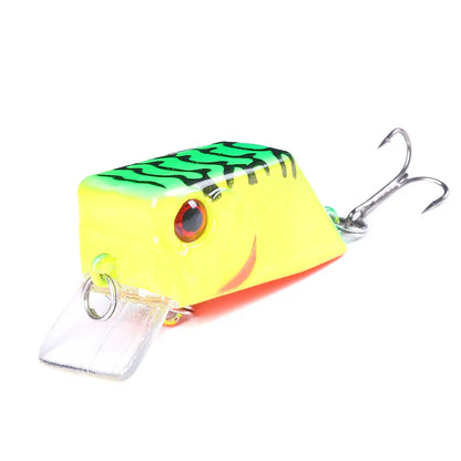 Hengjia 4.5cm 7g Square Crankbait Fishing Wobbler Diving Swimming Bait for Bass Pike Artificial Fishing Tackle