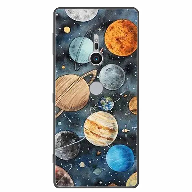 Case For Sony Xperia XZ1 XZ2 XZ3 Cover Silicone Painted Soft Phone Back Cases for Sony XZ2 Compact Premium Protective Funda Capa