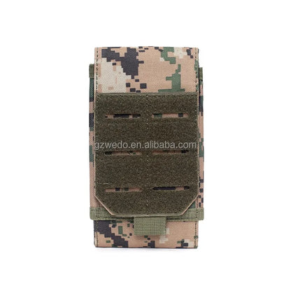 Laser Cut Tactical Molle Cell Phone Pouch, Universal EDC Carry Heavy Duty Loop Mobile Phone Belt Holster Cover Molle Small Pouch
