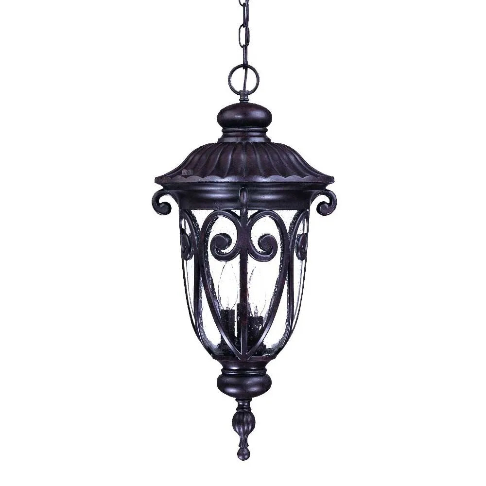 Naples 3-Light Marbleized Mahogany Hanging Ceiling Light by HMS