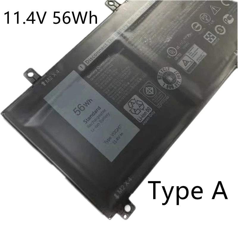 New 4K1VM V0GMT 0W62W6 XYCW0 Laptop Battery For Dell G7 17 7700 P46E001 P46E 0NCC3D