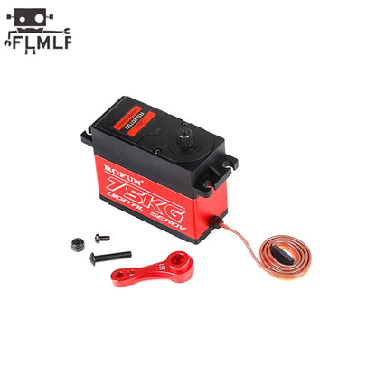 Rc Car 75KG Metal Gear Steering Servo (15T/17T Double-sided CNC Metal Servo Arm) Fit 1/5 Hpi Rofun Km Baja Losi 5ive-T DBXL FG