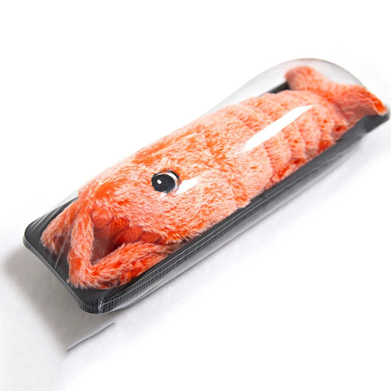 Pet Cat Toy Shrimp Moving Simulation Lobster Dancing Plush Toys For Pet Dog Cats Stuffed Animal Interactive Toy