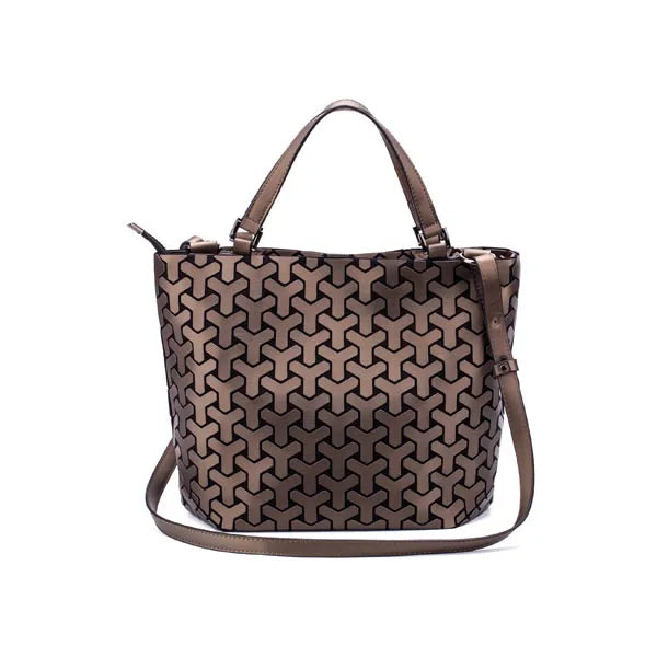 Luminous Reflective Bag Geometric Tote Folding Shoulder Bags for Women 2024 Plain Folding Handbags Sac a Main Female Bolsas
