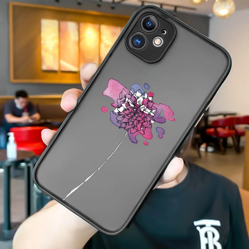 High Quality Rose Butterfly Design Luxury Mobile Phone Case for iPhone 15 Pro Max Shockproof Matte Finish Made TPU PC