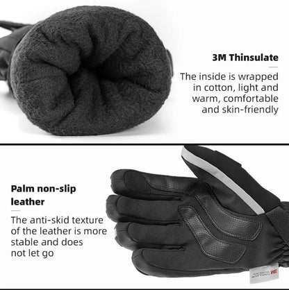ROCKBROS Ski Gloves Snowboard Gloves Snowmobile Motorcycle Riding Winter Gloves Windproof Waterproof Unisex Snow Gloves