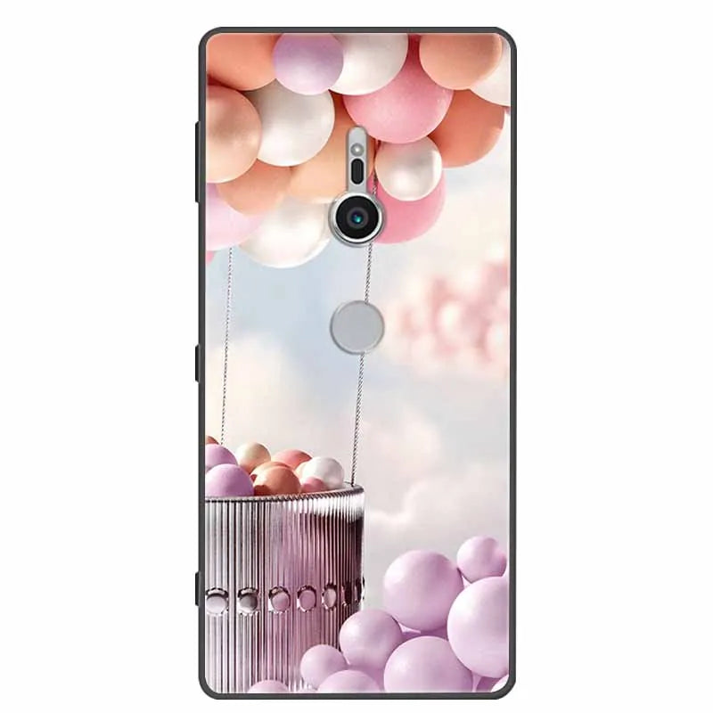 Case For Sony Xperia XZ1 XZ2 XZ3 Cover Silicone Painted Soft Phone Back Cases for Sony XZ2 Compact Premium Protective Funda Capa