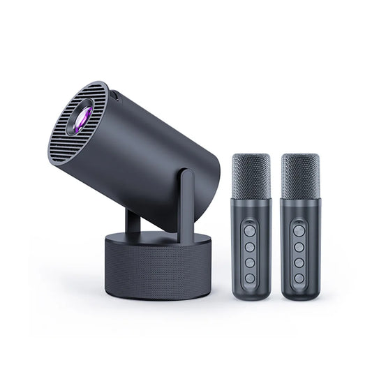 HY300 Pro KTV Android 1280*720P Video Projector, 160 ANSI Lumens 1.09:1 Throe Ratio Home Theater Karaoke BT Speakers Projector