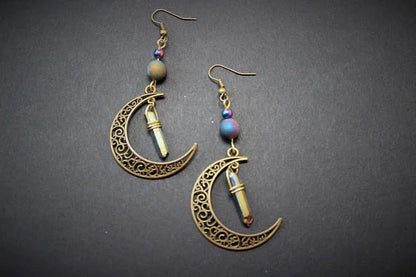 turquoise earrings jewelry dangle earrings boho earrings ethnic earrings leather Earrings big leather Earrings