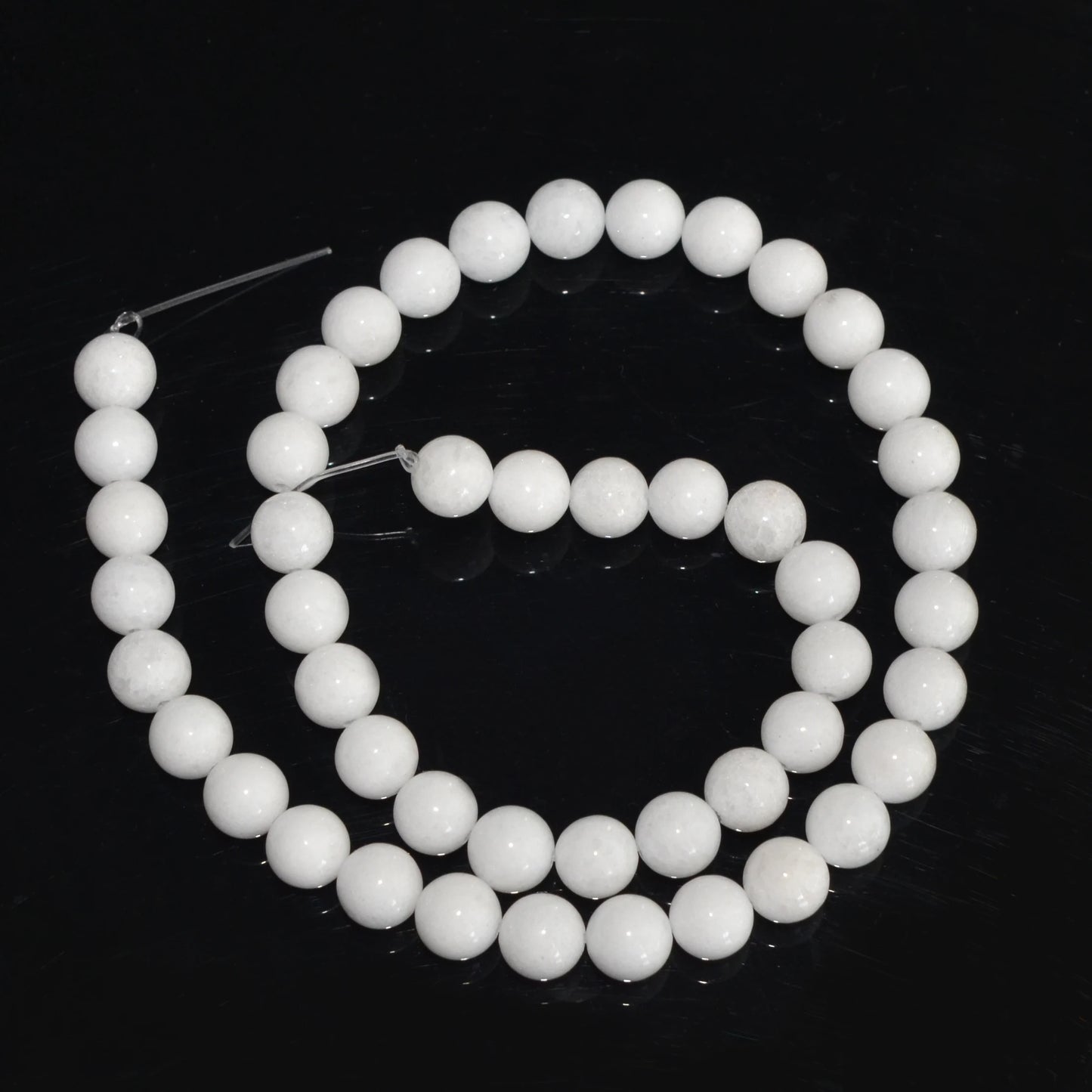 Silver Lion Head Gemstone Beads Stretch Bracelet for Women Men Handmade Crystal Beaded Elastic Healing Power Stone Jewelry