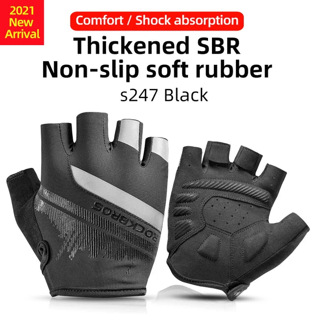 ROCKBROS Cycling  gloves Men Women Half Finger Gloves Breathable  Sports Gloves MTB Bike Bicycle Gloves