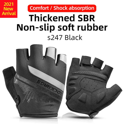 ROCKBROS Cycling  gloves Men Women Half Finger Gloves Breathable  Sports Gloves MTB Bike Bicycle Gloves