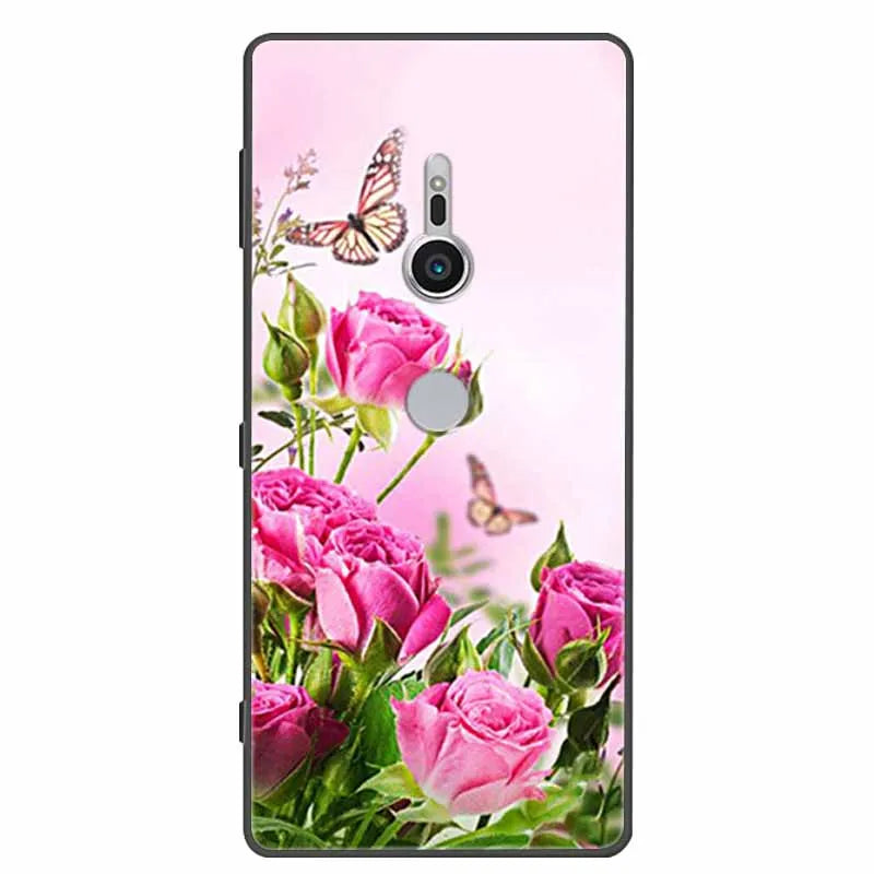 Case For Sony Xperia XZ1 XZ2 XZ3 Cover Silicone Painted Soft Phone Back Cases for Sony XZ2 Compact Premium Protective Funda Capa