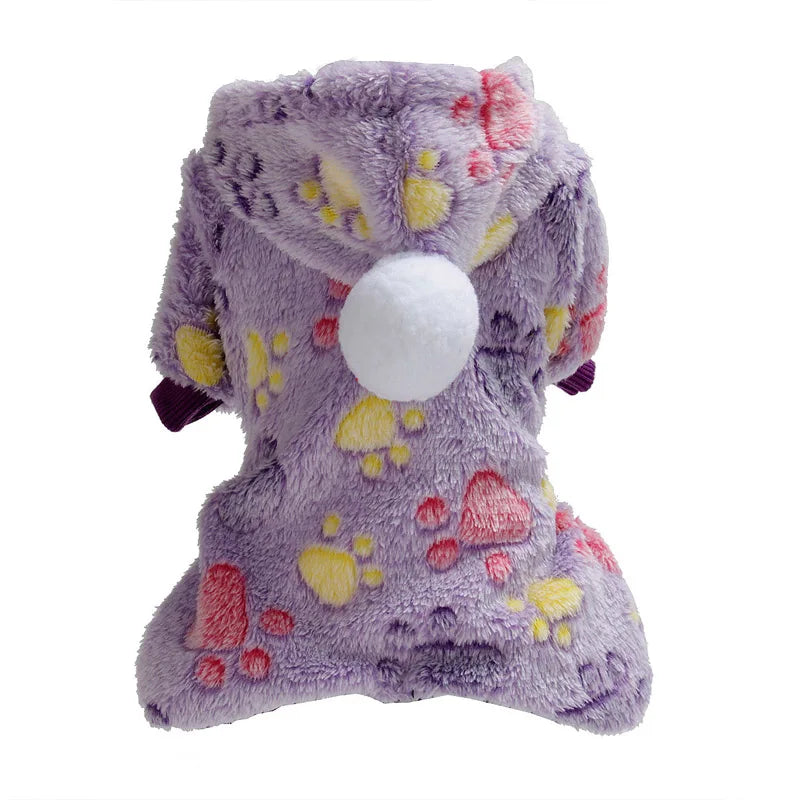 Pet Dog Cat Clothes Fleece Jumpsuit Winter Puppy Four Legs Clothing Warm Pajamas Pet Clothing Dog Yorkshire Chihuahua Costume