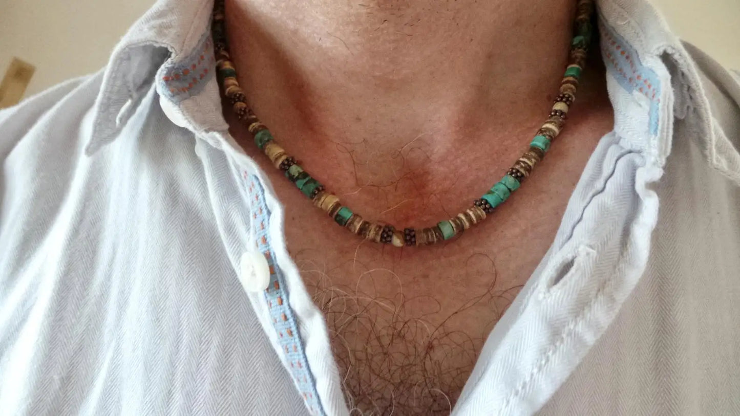 Mens Beaded necklace Necklace African Necklace Surfer necklace Mens necklace