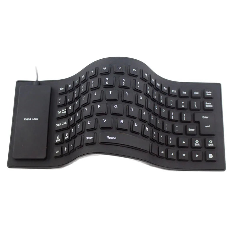 Gaming Keyboard 85-key Silicone Mute Soft Keyboard  Folding Waterproof Keyboard Portable Mini Wired Keyboard Computer Keyboard