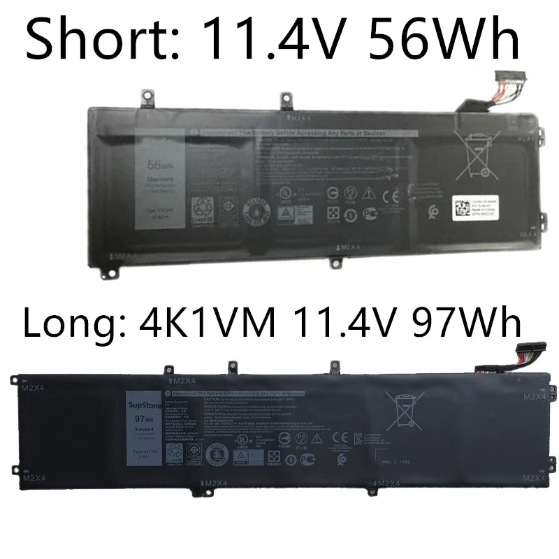 New 4K1VM V0GMT 0W62W6 XYCW0 Laptop Battery For Dell G7 17 7700 P46E001 P46E 0NCC3D