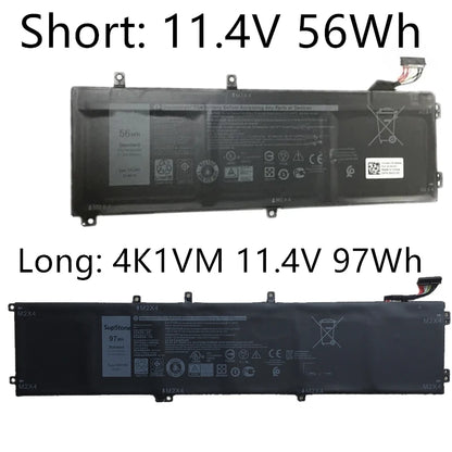 New 4K1VM V0GMT 0W62W6 XYCW0 Laptop Battery For Dell G7 17 7700 P46E001 P46E 0NCC3D