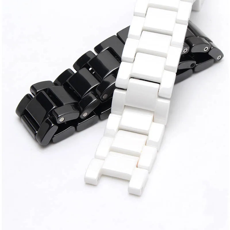 BRETA concave ceramic strap 20*11 18*10 16*9mm watch band  bracelet for gucci omega GC Guess Dior  Pasha