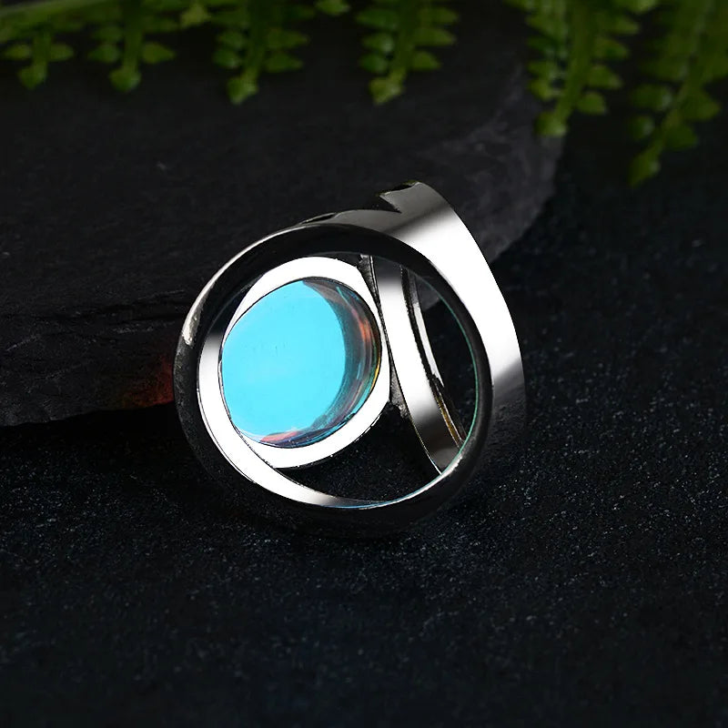 Fine Jewelry Femme Natural Moonstone Rings for Women 925 Sterling Silver Ring Bijoux Wedding Party Jewelry Gift