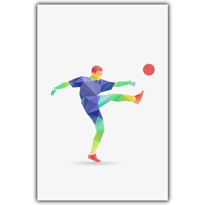 Decorative Canvas Painting Poster Geometric Athlete Wall Art Picture Home Decor