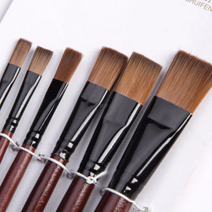 1 Set/6 Pcs Artists Brushes Nylon Acrylic Oil Paint Brushes For Artist Supplies Watercolor Set Painting Supplies
