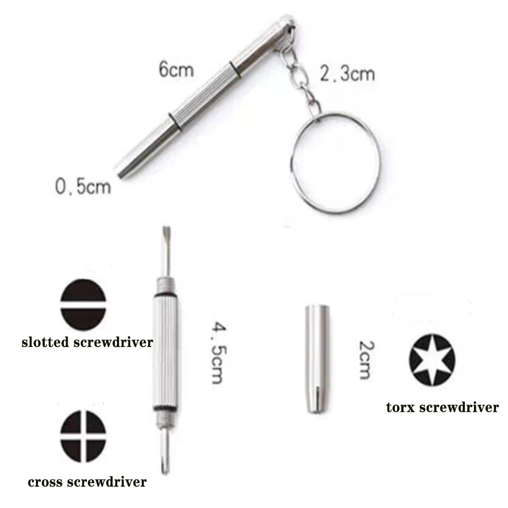 Screwdriver Kit Set Mini Portable Radish Head Screw Driver Transparent Handle Repair Hand Tools Precision Car Repair Small Screw