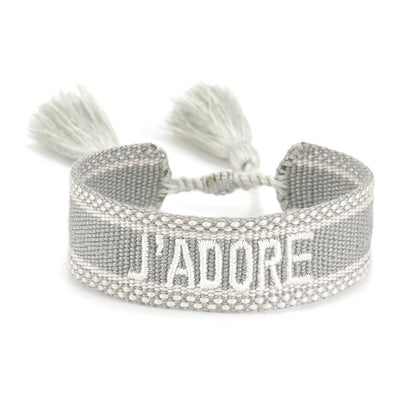 Rhinestone Embroidery Woven Bracelets Adjustable Rope Stackable Bangle For Women